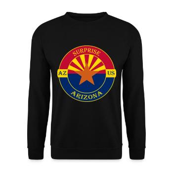 Überraschung Arizona Flagge USA Reise Souvenir Abzeichen - Unisex Pullover - Schwarz - Vorne - Alina (178cm) & Michal (187cm)