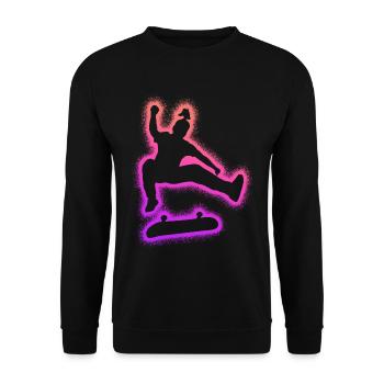 Skaten Skateboarder Skater Mädchen Skateboard - Unisex Pullover - Schwarz - Vorne - Alina (178cm) & Michal (187cm)