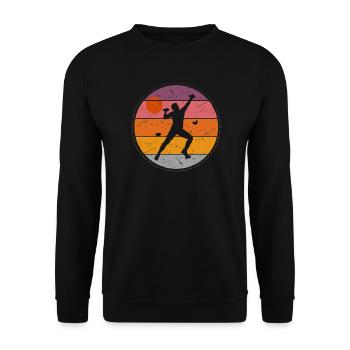 Klettern Bergsteiger Bouldern Kletterer - Unisex Pullover - Schwarz - Vorne - Alina (178cm) & Michal (187cm)