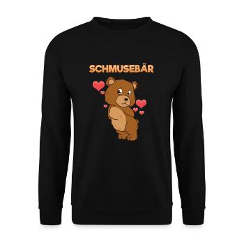 Schmusefreund Schmuse - Unisex Pullover - Schwarz - Vorne - Alina (178cm) & Michal (187cm)