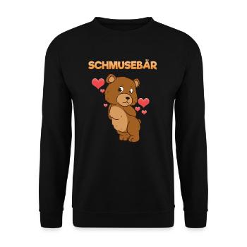 Schmusefreund Schmuse - Unisex Pullover - Schwarz - Vorne - Alina (178cm) & Michal (187cm)