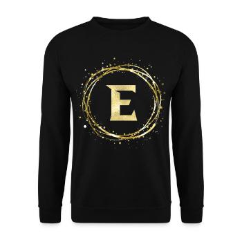 E - Unisex Pullover - Schwarz - Vorne - Alina (178cm) & Michal (187cm)