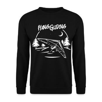 Waghalsiger Drachenflug Luftsport - Unisex Pullover - Schwarz - Vorne - Alina (178cm) & Michal (187cm)