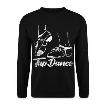 Beschwingter Stepptanz Bühnenshow - Unisex Pullover - Schwarz - Vorne - Alina (178cm) & Michal (187cm)