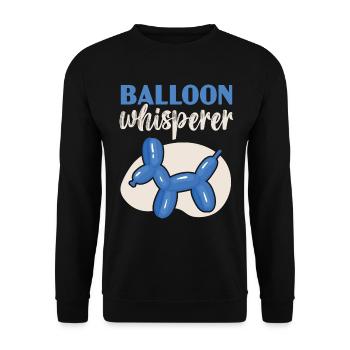 Ballonflüsterer Ballonverdrehung Ballonmodellierun - Unisex Pullover - Schwarz - Vorne - Alina (178cm) & Michal (187cm)