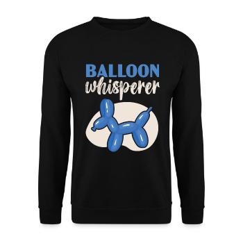 Ballonflüsterer Ballonverdrehung Ballonmodellierun - Unisex Pullover - Schwarz - Vorne - Alina (178cm) & Michal (187cm)
