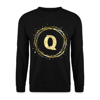 Q - Unisex Pullover - Schwarz - Vorne - Alina (178cm) & Michal (187cm)