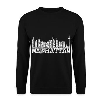 Mainhattan FFM - Unisex Pullover - Schwarz - Vorne - Alina (178cm) & Michal (187cm)