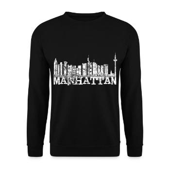 Mainhattan FFM - Unisex Pullover - Schwarz - Vorne - Alina (178cm) & Michal (187cm)