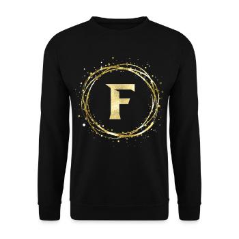 F - Unisex Pullover - Schwarz - Vorne - Alina (178cm) & Michal (187cm)