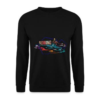 Pfeilschneller Rudersport Regatta - Unisex Pullover - Schwarz - Vorne - Alina (178cm) & Michal (187cm)