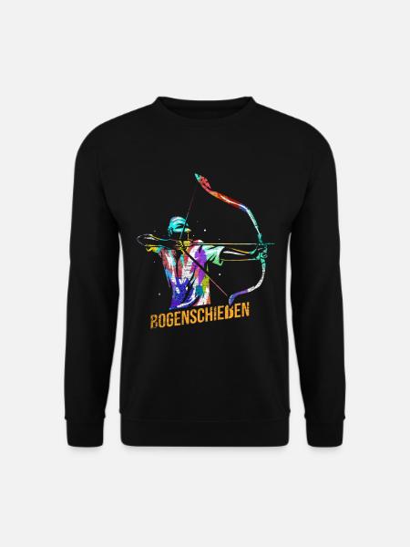 Konzentrierter Bogenschütze Parcours - Unisex Pullover - Schwarz