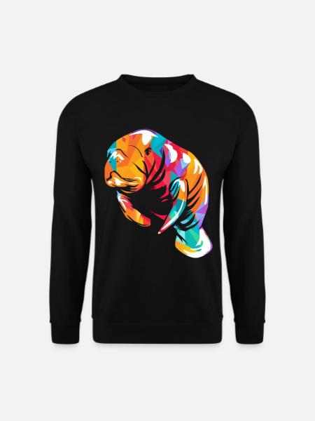 Gemächliche Seekuh Meeresgigant - Unisex Pullover - Schwarz