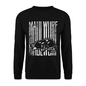 Emsiger Maulwurf Maulwurfshügel - Unisex Pullover - Schwarz - Vorne - Alina (178cm) & Michal (187cm)