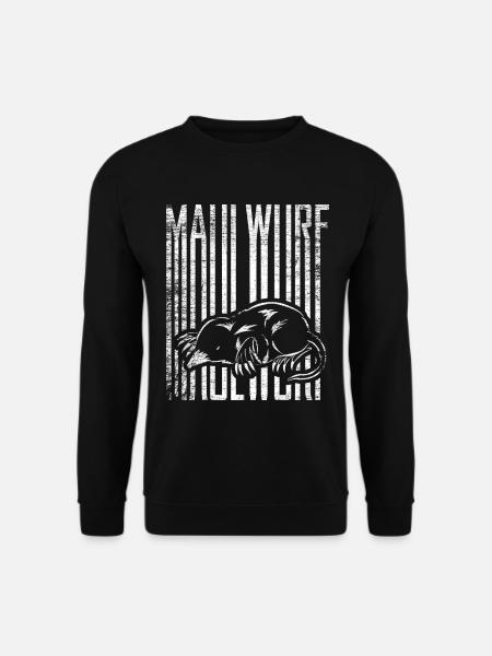Emsiger Maulwurf Maulwurfshügel - Unisex Pullover - Schwarz
