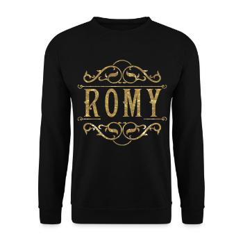 Romy gold - Unisex Pullover - Schwarz - Vorne - Alina (178cm) & Michal (187cm)