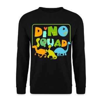 Dino Squad Zukünftiger Paläontologe Dinosaurier Di - Unisex Pullover - Schwarz - Vorne - Alina (178cm) & Michal (187cm)