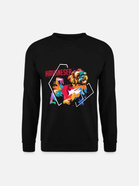 Flauschiger Havaneser Schoßhund - Unisex Pullover - Schwarz