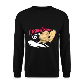 Zauberhafte Kosmetikerin Schminkkunst - Unisex Pullover - Schwarz - Vorne - Alina (178cm) & Michal (187cm)