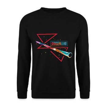 Dröhnendes Didgeridoo Australien - Unisex Pullover - Schwarz - Vorne - Alina (178cm) & Michal (187cm)