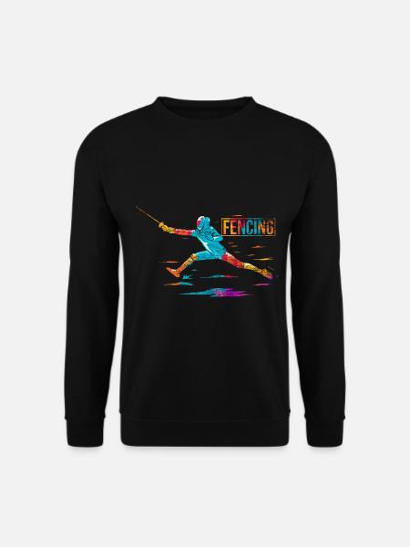 Blitzschneller Fechter Florettduell - Unisex Pullover - Schwarz