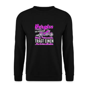 Diese Prinzessin Trägt Einen Motorradhelm Bikerin - Unisex Pullover - Schwarz - Vorne - Alina (178cm) & Michal (187cm)