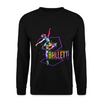 Elegante Ballett Choreographie - Unisex Pullover - Schwarz - Vorne - Alina (178cm) & Michal (187cm)