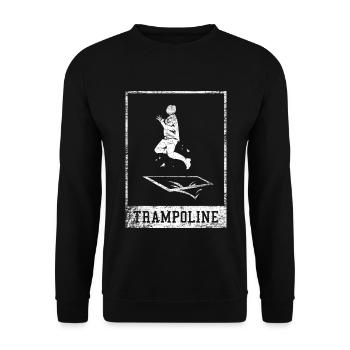 Waghalsige Trampolin Turnerin Wettkampf - Unisex Pullover - Schwarz - Vorne - Alina (178cm) & Michal (187cm)