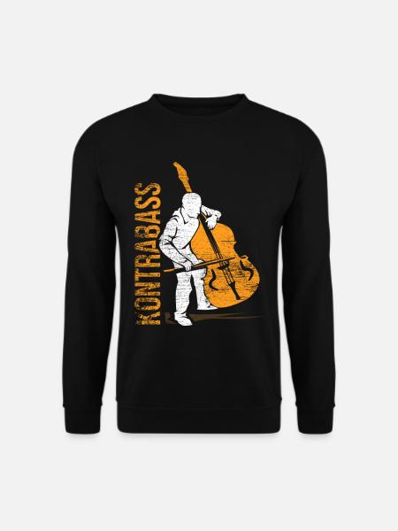 Brummender Kontrabass Jazzband - Unisex Pullover - Schwarz