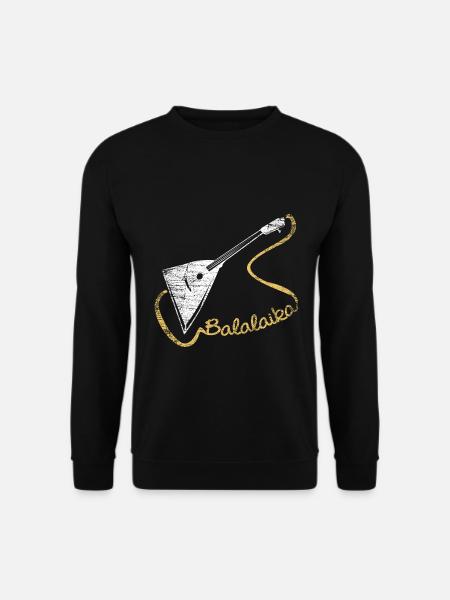 Feurige Balalaika Straßenmusik - Unisex Pullover - Schwarz