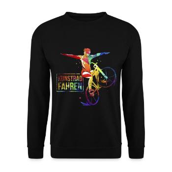 Artistisches Kunstradfahren Wettkampf - Unisex Pullover - Schwarz - Vorne - Alina (178cm) & Michal (187cm)
