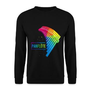 Melodische Panflöte Volksmusik - Unisex Pullover - Schwarz - Vorne - Alina (178cm) & Michal (187cm)