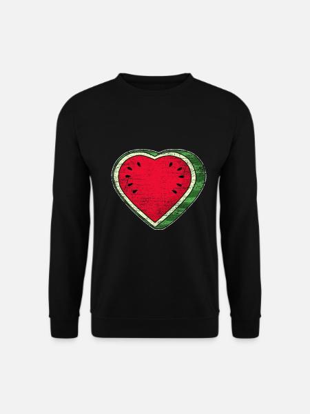 Erfrischende Wassermelone Herzform - Unisex Pullover - Schwarz