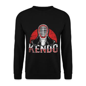 Blitzschneller Kendo Wettkampf - Unisex Pullover - Schwarz - Vorne - Alina (178cm) & Michal (187cm)