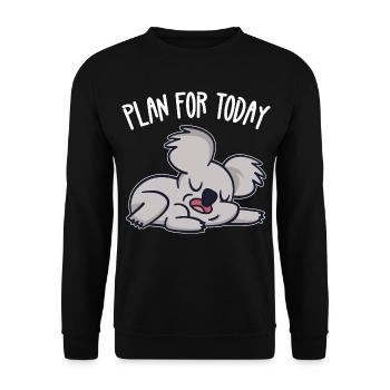Koala Faulpelz Langschläfer Koalabär Morgenmuffel - Unisex Pullover - Schwarz - Vorne - Alina (178cm) & Michal (187cm)