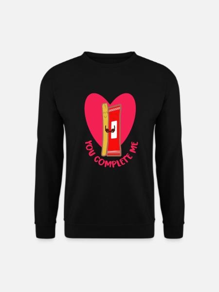 Knusprige Frittenliebe Pärchen - Unisex Pullover - Schwarz