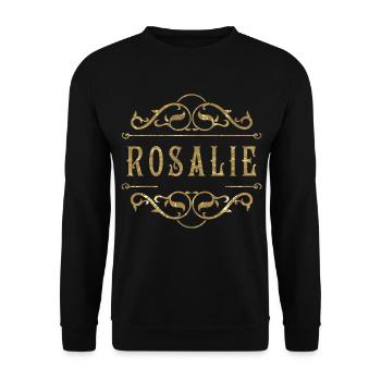 Rosalie gold - Unisex Pullover - Schwarz - Vorne - Alina (178cm) & Michal (187cm)