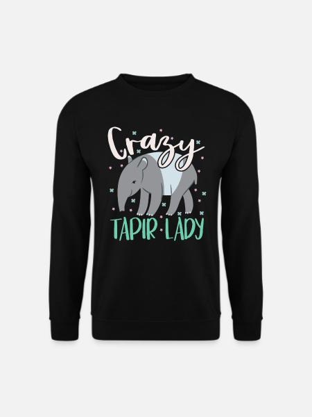 Verrückte Tapir-Dame Tierpfleger Tapirrific - Unisex Pullover - Schwarz