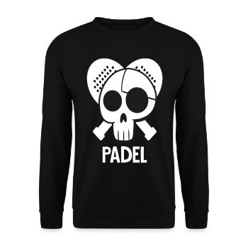 Padel Padelspieler Padeltennis Paddle Padeltrainer - Unisex Pullover - Schwarz - Vorne - Alina (178cm) & Michal (187cm)