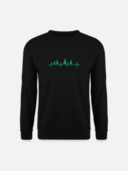 Wald Baum Herzschlag Förster - Unisex Pullover - Schwarz