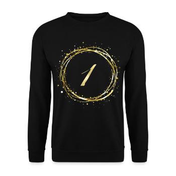 1 - Unisex Pullover - Schwarz - Vorne - Alina (178cm) & Michal (187cm)