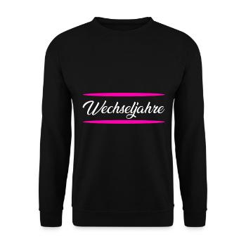 Wechseljahre Menopause Klimakterium Frauen - Unisex Pullover - Schwarz - Vorne - Alina (178cm) & Michal (187cm)