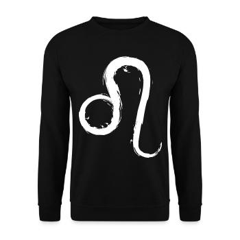 Löwe Leo Sternzeichen Design Symbol Weiß Neu - Unisex Pullover - Schwarz - Vorne - Alina (178cm) & Michal (187cm)