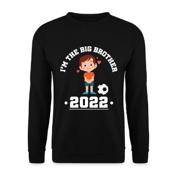 Werde Großer Bruder 2022 - Unisex Pullover - Schwarz - Vorne - Alina (178cm) & Michal (187cm)