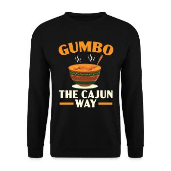 Gumbo-Liebhaber Foodie Louisiana Essen Cajun-Küche - Unisex Pullover - Schwarz - Vorne - Alina (178cm) & Michal (187cm)