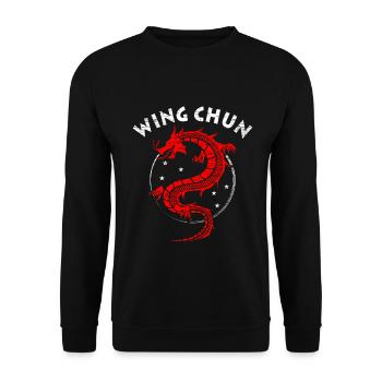 Wing Chun Geschenk - Unisex Pullover - Schwarz - Vorne - Alina (178cm) & Michal (187cm)