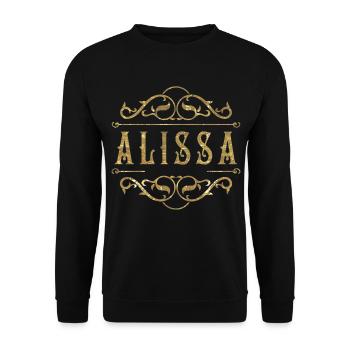 Alissa gold - Unisex Pullover - Schwarz - Vorne - Alina (178cm) & Michal (187cm)