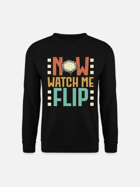 Now Watch Me Flip Trampolining Trampolin - Unisex Pullover - Schwarz