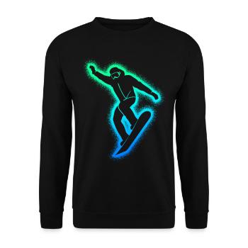 Snowboarder Snowboarden Herren Jungen Snowboard - Unisex Pullover - Schwarz - Vorne - Alina (178cm) & Michal (187cm)