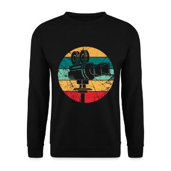 Kameramann Geschenk - Unisex Pullover - Schwarz - Vorne - Alina (178cm) & Michal (187cm)